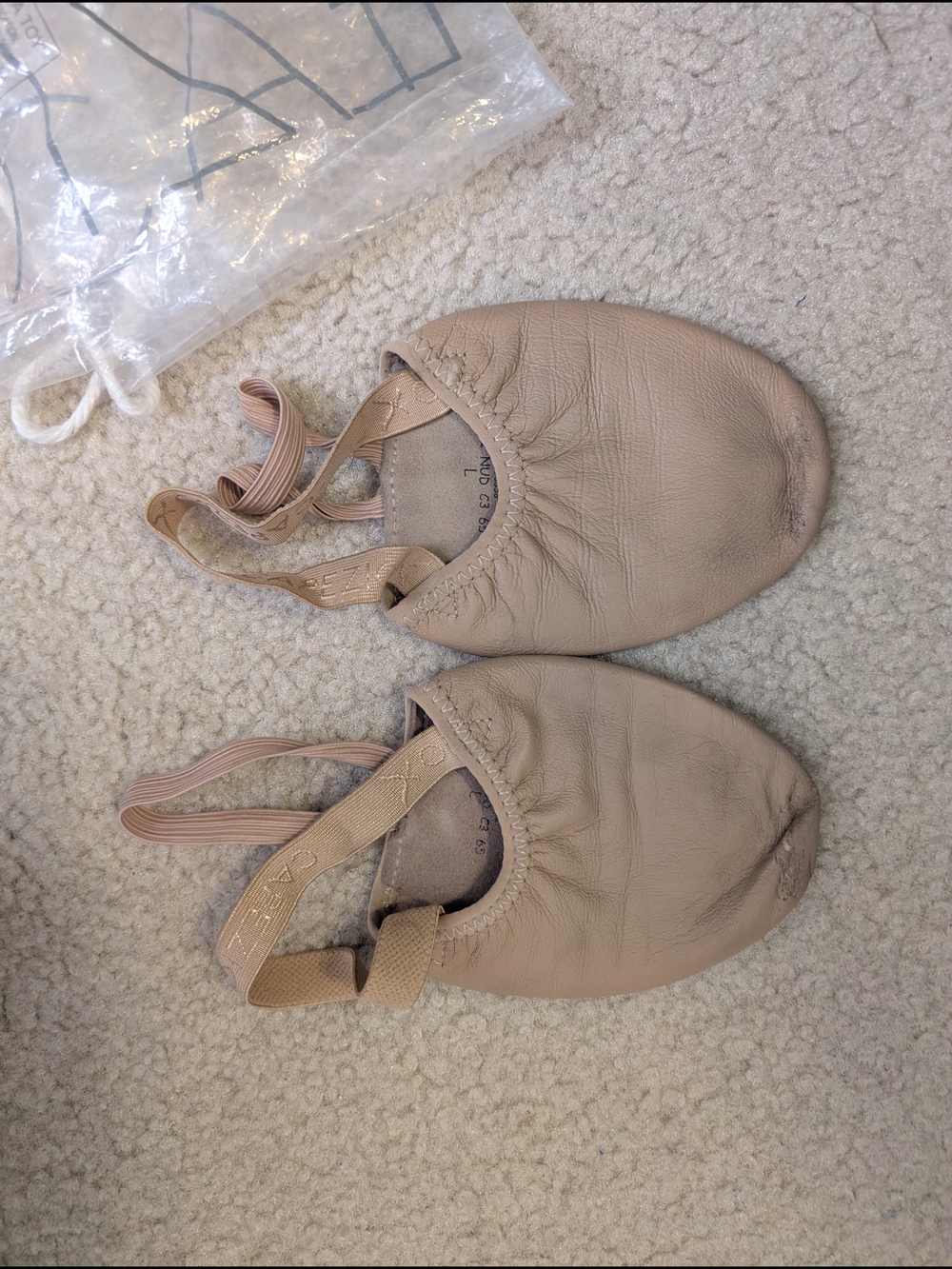 Capezio Contemporary/Lyrical Tan Leather Shoes Women's Size Large
